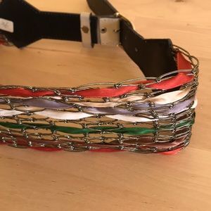 Wide colorful belt fall accessories statement belt